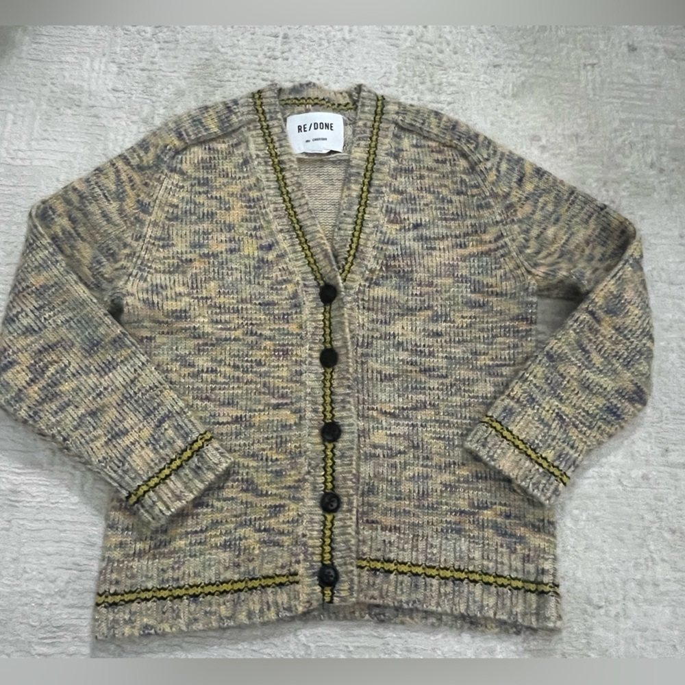 Re/Done 90’s Cardigan- Multi Rainbow